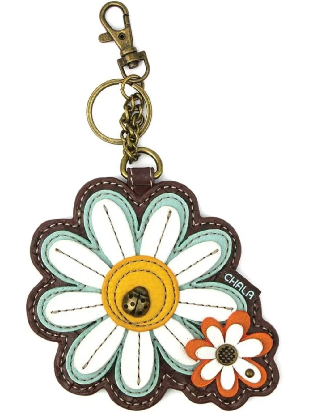 Decorative Key Fob & Coin Purse Accessory - Plant Life Design, Daisy Floral